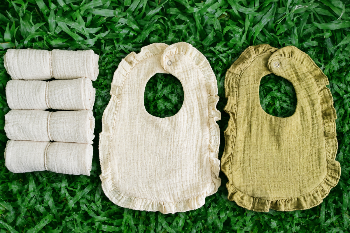 Newborn Burp Napkin & Bib Set
